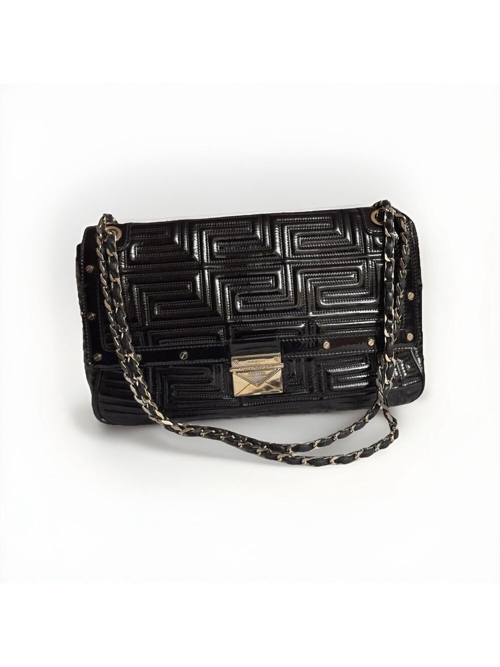 Gianni Versace Quilted Patent Leather Shoulder Bag - Picture 8 of 16